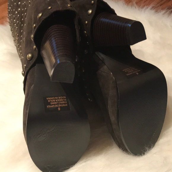 #SOLD Lovely People brown studded boots / brown boots with heel - Picture 5 of 5